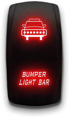 BUMPER LIGHT BAR - Red - Laser Etched Toggle Switch 20A 12V - Vertical Rocker Switch 5-Pin DPST in Saudi Arabia