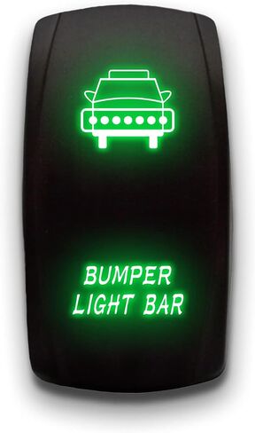 BUMPER LIGHT BAR - Red - Laser Etched Toggle Switch 20A 12V - Vertical Rocker Switch 5-Pin DPST in Saudi Arabia