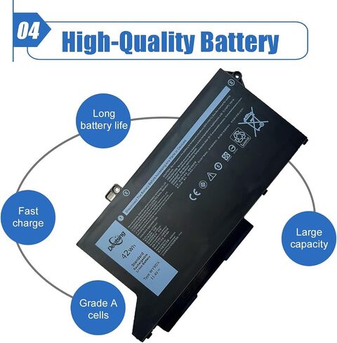 بطارية كمبيوتر محمول Dentsing WY9DX متوافقة مع Dell Latitude 5420 5520 Precision 15 3560 Series Notebook RJ40G 075X16 0WK3F1 0M3KCN 005R42 01K2CF 11.4V 42wh/3500mAh in Saudi Arabia