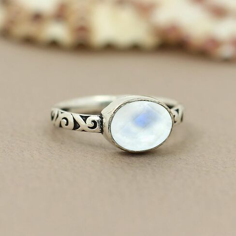 3.10Cts Oval Shaped Natural Gemstone Rings For Women, Birthstone Ring Jewelry Gift For Women Mom Wife Girlfriend Sister in Saudi Arabia