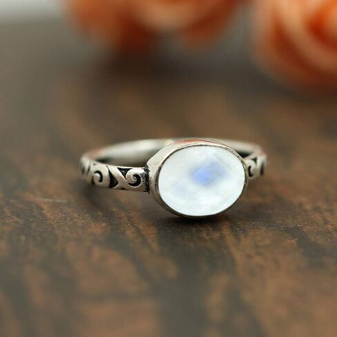 3.10Cts Oval Shaped Natural Gemstone Rings For Women, Birthstone Ring Jewelry Gift For Women Mom Wife Girlfriend Sister in Saudi Arabia