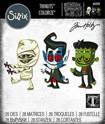 Sizzix Thinlits Die Set 28PK Costume Party, Colorize by Tim Holtz, 665555, Multicolor in Saudi Arabia