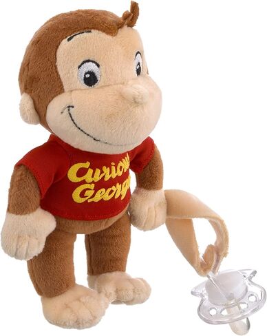 Welcome to The Universe Baby Curious George Brown, Red and Yellow Plush Pacifier Buddy in Saudi Arabia