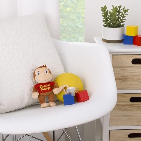 Welcome to The Universe Baby Curious George Brown, Red and Yellow Plush Pacifier Buddy in Saudi Arabia