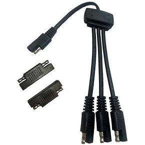 Sunway Solar Battery Charger SAE Adapters Connector,Solar Panel Combiner 3 to 1 Extension Wire for Expanding Solar Panel Battery Charger & Maintainer to One 12 Volt Battery