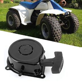Pull Start Recoil Starter Assembly, Aluminum Pull Starter with Smooth Handle Starter Replacement Fit for Suzuki Quad Master 50 LTA50 2x4 2002-2005