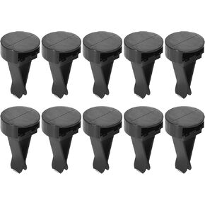 X AUTOHAUX 10 Set Square Head Car Air Vent Clip with Plastic Slot Head Replacement Auto Vent Clip Air Conditioner Outlet Clips Black 40x24mm