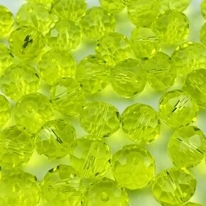 400pcs Crystal Glass Beads 4mm Faceted Rondelle Glass Beads with Hole Glass Spacer Beads for Bracelets Necklace Earring DIY Jewelry Making Craft(Rose Red)