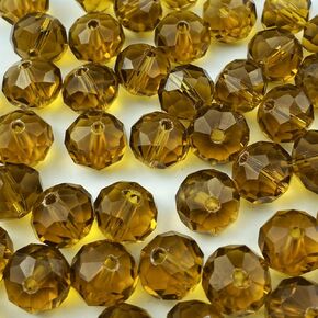 400pcs Crystal Glass Beads 4mm Faceted Rondelle Glass Beads with Hole Glass Spacer Beads for Bracelets Necklace Earring DIY Jewelry Making Craft(Rose Red)
