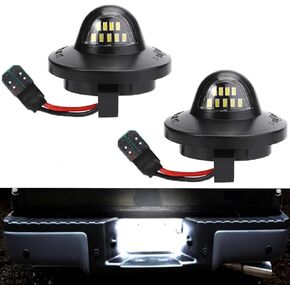 LED License Plate Light Tag Light compatible with Fo rd F150 F250 F350 F450 Excursion Explorer Expedition Fo rd F-Series Superduty Bright White License Plate Light Replacement 2 PCS
