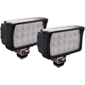 Super Bright Offroad 4x6 inch Rectangular LED Headlight/Fog & Driving Light, Wide Flood Beam for Trucks & Tractors, 6000K Cool-White, 12V/24V DC, H4 Connector, Corrosion & Vibration Resistant, 2-Pack
