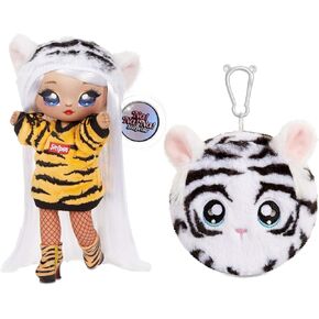 Na! Na! Na! Surprise 2-in-1 Bianca Bengal Fashion Doll & -Plush Purse Series 4 – Soft Wallet Bag Pouch Gifts for Kids Girls Key Chain Pom