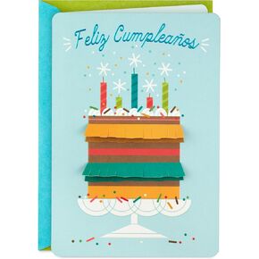 Hallmark Vida Spanish Birthday Card (Feliz Cumpleaños) for Friend, Coworker, Parent, Neighbor