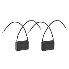 uxcell Ceiling Fan Capacitor CBB61 2.2uF 250V AC 2 Wires Metallized Polypropylene Film Capacitor 37x24x13mm for Electric Fan Pump Motor Generator 2Pcs