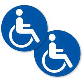 SmartSign “Handicapped Access Symbol" Two-Sided Glass Door Decal | 6" Circular Polyester