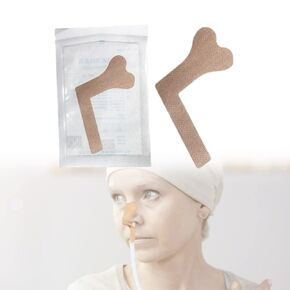 Nasal Tube Holder - Nasogastric Feeding Tube Fastener Catheter Fixed Tape Sticker Nursing Supplies for Home care, Clinic, 50 pcs