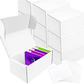 10 مجموعات من صناديق تخزين بطاقات التداول مع فواصل، 400 قطعة من صناديق تخزين البطاقات من الورق المقوى، صندوق تخزين بطاقات البيسبول، صندوق تخزين بطاقات التحميل العلوي لمجموعة تخزين البطاقات الرياضية، 7.5 بوصة in Kuwait