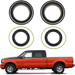 Dasbecan Front Axle Knuckle Tube Front Oil Seal Set Compatible with Ford 1999-2004 F250 F350 F450 F550 Super Duty 2000-2005 Excursion Dana 50 60 Replaces# 50491 50381 41784-2