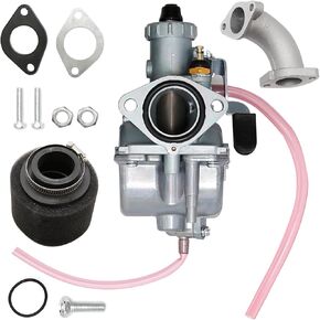VM22 26mm Carburetor with Air Filter Intake Compatible with Pipe Pit Dirt Bike 110cc 125cc 140cc Lifan YX Zongshen Pit Dirt Bike XR50 CRF70 KLX BBR Apollo Thumpstar Braaap Atomic DHZ SSR