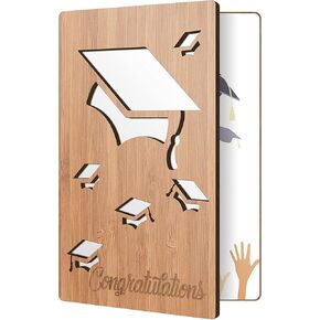 مساحة القلب | بطاقات هدايا التخرج المصنوعة يدويًا من الخيزران المستدام 2024 | هدايا تهنئة للنساء والرجال لها | تذكار خشبي فريد | تخرُّج in Kuwait