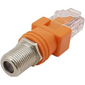 RJ45 to F Coaxial Adapter Connector Female