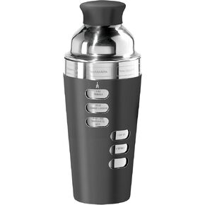 OGGI Dial A Drink Cocktail Shaker-23oz Stainless Steel Shaker, 8 Recipes, Stainless Steel Lid has Built In Strainer, Ideal Cocktail Mixer, Martini Shaker, Margarita Shaker & More, Stainless