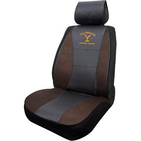 Plasticolor 008726R01 Yellowstone Logo Truck Sized Premium 3pc Sideless Seat Cover