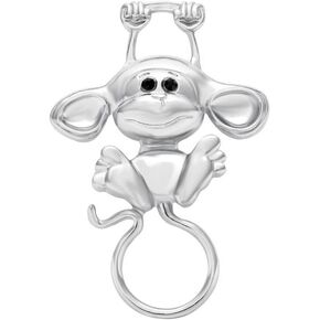 Latest Lovely Magnetic Reading Glasses Holder Clip Multi-Function Monkey Pin Brooch/Necklace (Rose Gold Brooch)