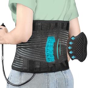 DARLIS Plus Size Back Brace with Inflatable Lumbar Pad - Extra Support for Lower Back Pain Relief, Herniated Disc, Sciatica - Back Support Belt for Big, Heavy, Overweight Women, Men (Fits 2xl, 3xl)
