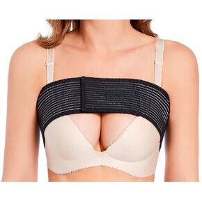 Breast Implant Stabilizer Band, Post Surgery Augmentation and Reduction Strap, Medical Chest Support Belt, Compression Bandage for Women（Black）