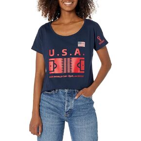 تي شيرت دولمان بأكمام قصيرة لكرة كأس العالم لكرة القدم للسيدات من Outerstuff in Kuwait