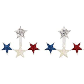 Independence Day American Flag Earrings 4th of July Earrings Patriotic Dangle Drop Stud Earrings for Women Gifts