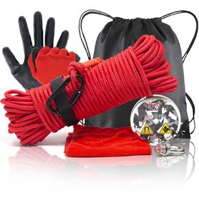 925lb Fishing Magnet Bundle Kit with 9mm 100ft High Strength Nylon Rope with Carabiner and Non Slip Rubber Gloves, N38 Neodymium Eyebolt Magnet with Strong Pulling Force and Carrying Bag