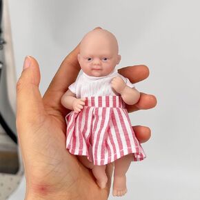 Mire & Mire 4.5" Micro Preemie Full Body Silicone 13cm Baby Girl Doll Lifelike Mini Reborn Doll Surprice Children Anti-Stress -1