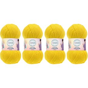 Cotton Love (عبوة من قطعتين) 55% قطن 45% أكريليك غزل قطن (2 × 3.52 أونصة - 2 × 100 جرام)/(2 × 360 ياردة - 2 × 330 متر) (11360 - أسود)