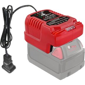 Replace MINI Charger for Milwaukee M18 18V Battery, 1/4 Size of Original, for 48-11-1850 48-11-1840 48-11-1815 48-11-1828 (Only for 18V Battery)
