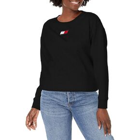 Tommy Hilfiger Women's Long Sleeve Logo Pullover Sweatshirt