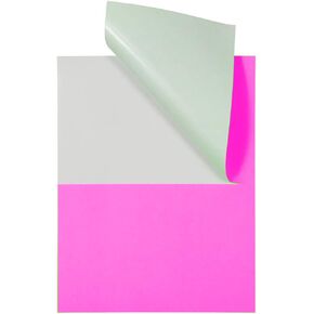 DIRECT2U Paper Neon Colored Full-Width Edge-to-Edge Half Page Shipping Labels - 2UP Half Sheet Labels - 5 1/2 x 8 1/2-50/Pack (25 Sheets) (Blue, 5 1/2" x 8 1/2" (Half Page))