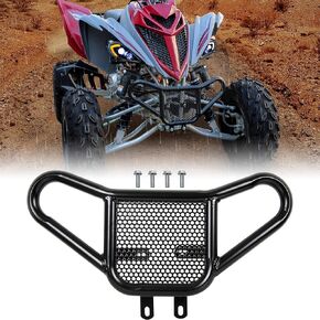 SAUTVS Front Bumper Assembly Kit for Yamaha Raptor YFM 700 2006-2022, Black Aluminum Front Bumper Compatible with Yamaha Raptor YFM 700 / 700R 2006-2023 Accessories