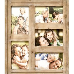 Family Tree Picture Frame, 8 Opening Pictures Frame Collage (4 4''x6'', 4 4''x4'') Photo Frames for Wall Decor Modern Farmhouse Family Photo Frames for Wall Living Room Bedroom (Black)