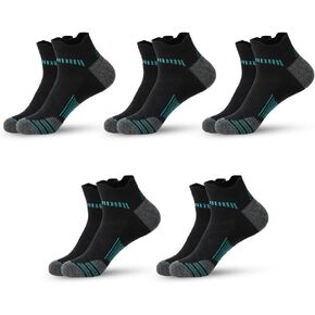 Men's Sport Socks,No Show Running Low Cut Athletic Moisture-Wicking Odor Control Sports Socks with Cushioned