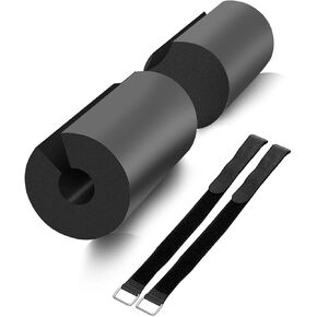 FEIERDUN Squat Pad Barbell Pad for Squats, Pad for Lunges and Hip Thrusts - Foam Sponge Pad Provides Relief to Neck and Shoulders While Training - Fit Standard and Olympic Bars Perfectly Black