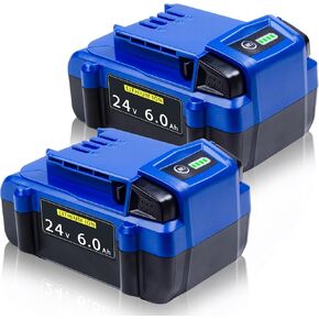 6.0Ah Replacement for Kobalt 24V Max Battery KB624-03 KB524-03 KB424-03 KB224-03 KB124-03 and All Kobalt 24Volt Cordless Tools High Capacity Lithium-Ion Battery 2Packs