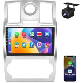 5GWiFi Android13 Car Stereo Radio for Chrysler 300C 2004-2011 with Carplay&Android Auto,1280 * 800 Touchscreen Support DSP GPS SWC BT FM Backup Camera