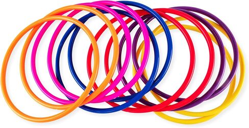 Super Z Outlet Colorful Plastic Ring Toss Outdoor Activity Games for Sports Practice Speed Agility Training (12 Pack) in Saudi Arabia