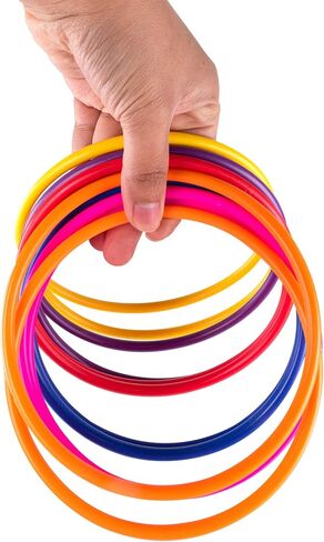 Super Z Outlet Colorful Plastic Ring Toss Outdoor Activity Games for Sports Practice Speed Agility Training (12 Pack) in Saudi Arabia