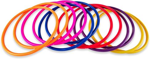 Super Z Outlet Colorful Plastic Ring Toss Outdoor Activity Games for Sports Practice Speed Agility Training (12 Pack) in Saudi Arabia