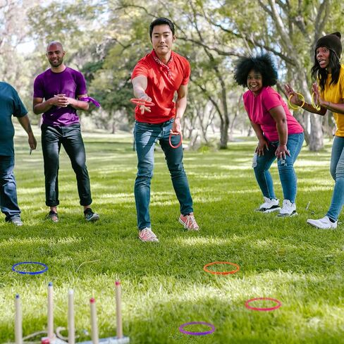 Super Z Outlet Colorful Plastic Ring Toss Outdoor Activity Games for Sports Practice Speed Agility Training (12 Pack) in Saudi Arabia