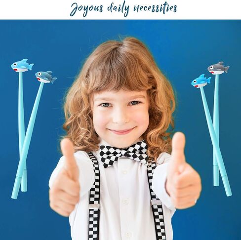 Shark Head Gel Ink Pen 8 Pieces Shark Shaped Pens 4 Colors 0.5 mm Kawaii Stationery Shark Gel Ink Pen Cartoon Cute Animal Pen for Students Ocean Themed Party and School Supplies Gifts in Saudi Arabia