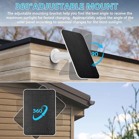 4W Solar Panel Compatible with Ring Spotlight Cam Battery & Stick Up Cam Battery, IP65 Waterproof Solar Panel for Ring Camera with 13Ft/4M Cable Power Your Ring Surveillance Cam Continuously (1 Pack) in Saudi Arabia